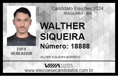 Candidato WALTHER SIQUEIRA 2024 - IRAQUARA - Eleições