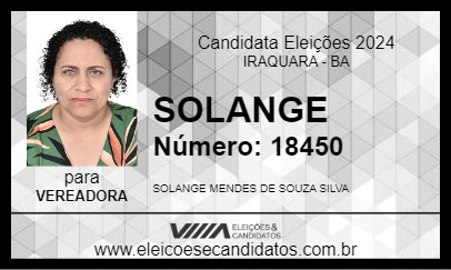 Candidato SOLANGE 2024 - IRAQUARA - Eleições