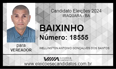 Candidato BAIXINHO 2024 - IRAQUARA - Eleições