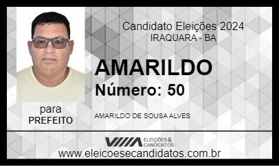 Candidato AMARILDO 2024 - IRAQUARA - Eleições