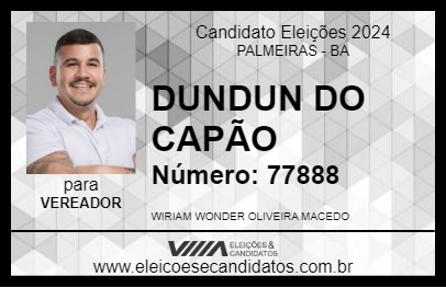 Candidato DUNDUN DO CAPÃO 2024 - PALMEIRAS - Eleições