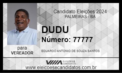 Candidato DUDU 2024 - PALMEIRAS - Eleições