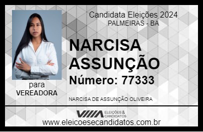 Candidato NARCISA ASSUNÇÃO 2024 - PALMEIRAS - Eleições