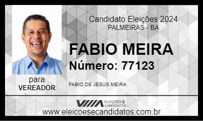 Candidato FABIO MEIRA 2024 - PALMEIRAS - Eleições