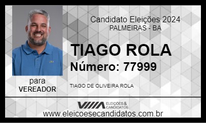 Candidato TIAGO ROLA 2024 - PALMEIRAS - Eleições