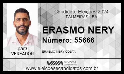 Candidato ERASMO NERY 2024 - PALMEIRAS - Eleições