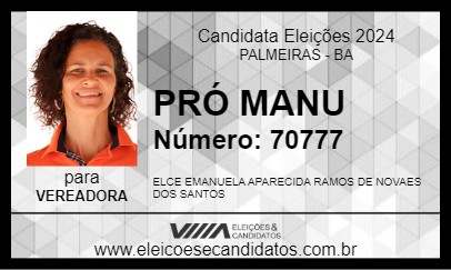 Candidato PRÓ MANU 2024 - PALMEIRAS - Eleições