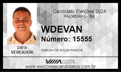 Candidato WDEVAN 2024 - PALMEIRAS - Eleições