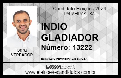 Candidato INDIO GLADIADOR 2024 - PALMEIRAS - Eleições