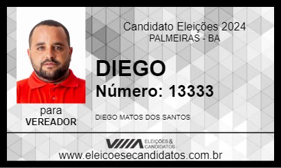 Candidato DIEGO 2024 - PALMEIRAS - Eleições