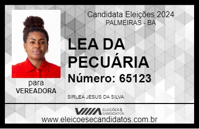 Candidato LEA DA PECUÁRIA 2024 - PALMEIRAS - Eleições