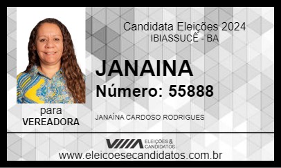 Candidato JANAINA 2024 - IBIASSUCÊ - Eleições