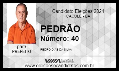 Candidato PEDRÃO 2024 - CACULÉ - Eleições