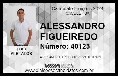 Candidato ALESSANDRO FIGUEIREDO 2024 - CACULÉ - Eleições