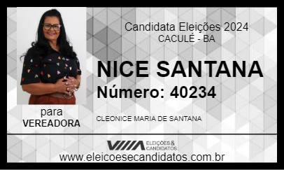 Candidato NICE SANTANA 2024 - CACULÉ - Eleições