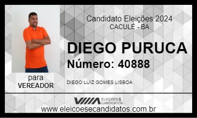 Candidato DIEGO PURUCA 2024 - CACULÉ - Eleições