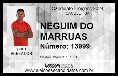 Candidato NEGUIM DO MARRUAS 2024 - CACULÉ - Eleições