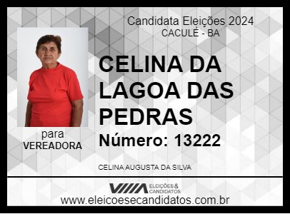 Candidato CELINA DA LAGOA DAS PEDRAS 2024 - CACULÉ - Eleições