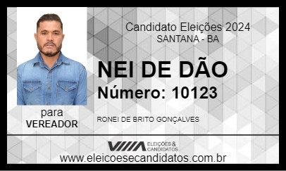 Candidato RONEI GONÇALVES 2024 - SANTANA - Eleições