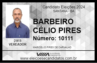 Candidato BARBEIRO CÉLIO PIRES 2024 - SANTANA - Eleições