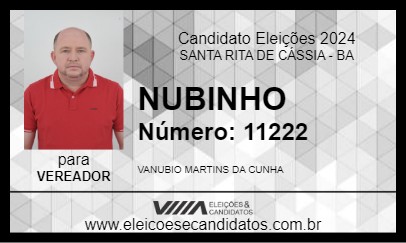 Candidato NUBINHO 2024 - SANTA RITA DE CÁSSIA - Eleições