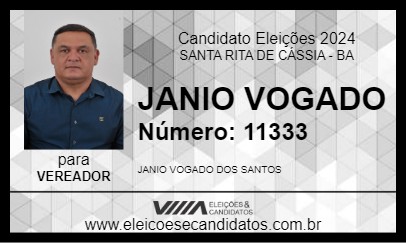 Candidato JANIO VOGADO 2024 - SANTA RITA DE CÁSSIA - Eleições