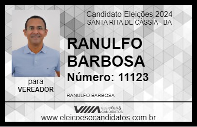 Candidato RANULFO BARBOSA 2024 - SANTA RITA DE CÁSSIA - Eleições