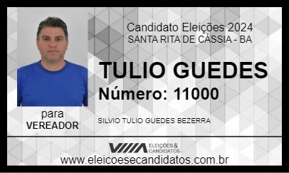 Candidato TULIO GUEDES 2024 - SANTA RITA DE CÁSSIA - Eleições