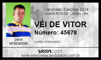 Candidato VÉI DE VITOR 2024 - SANTA RITA DE CÁSSIA - Eleições