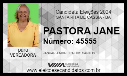 Candidato PASTORA JANE 2024 - SANTA RITA DE CÁSSIA - Eleições