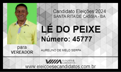 Candidato LÉ DO PEIXE 2024 - SANTA RITA DE CÁSSIA - Eleições