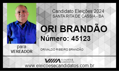 Candidato ORI BRANDÃO 2024 - SANTA RITA DE CÁSSIA - Eleições