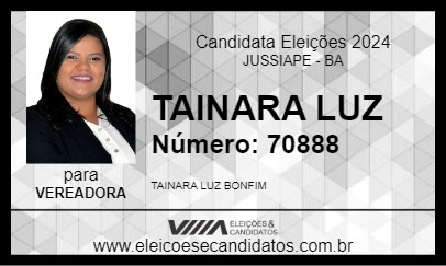 Candidato TAINARA LUZ 2024 - JUSSIAPE - Eleições