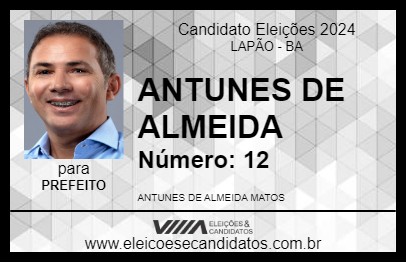 Candidato ANTUNES DE ALMEIDA 2024 - LAPÃO - Eleições