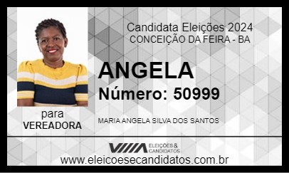 Candidato ANGELA 2024 - CONCEIÇÃO DA FEIRA - Eleições