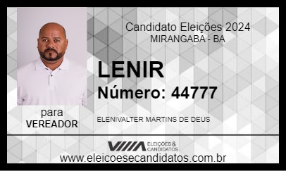 Candidato LENIR 2024 - MIRANGABA - Eleições