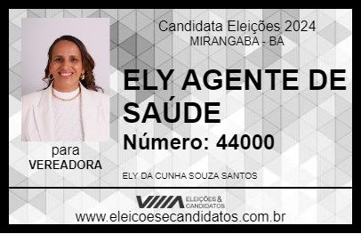 Candidato ELY AGENTE DE SAÚDE 2024 - MIRANGABA - Eleições