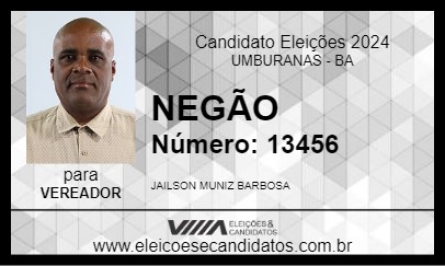 Candidato NEGÃO 2024 - UMBURANAS - Eleições