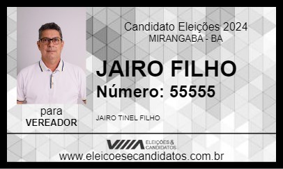 Candidato JAIRO FILHO 2024 - MIRANGABA - Eleições