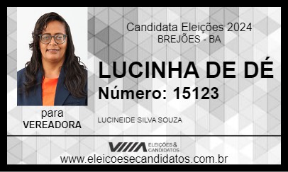 Candidato LUCINHA DE DÉ 2024 - BREJÕES - Eleições