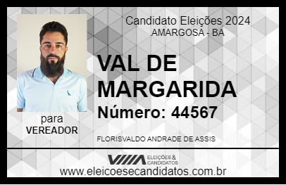 Candidato VAL DE MARGARIDA 2024 - AMARGOSA - Eleições