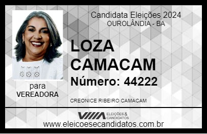 Candidato LOZA CAMACAM 2024 - OUROLÂNDIA - Eleições