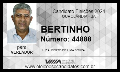 Candidato BERTINHO 2024 - OUROLÂNDIA - Eleições