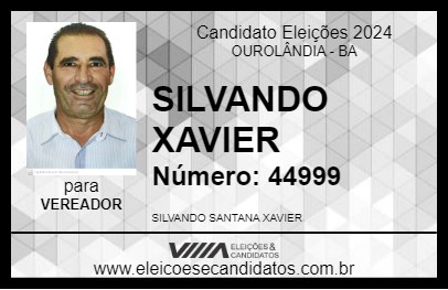 Candidato SILVANDO XAVIER 2024 - OUROLÂNDIA - Eleições