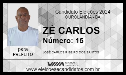 Candidato ZÉ CARLOS 2024 - OUROLÂNDIA - Eleições