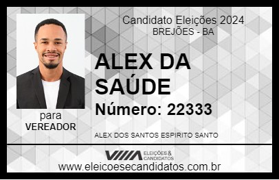 Candidato ALEX DA SAÚDE 2024 - BREJÕES - Eleições