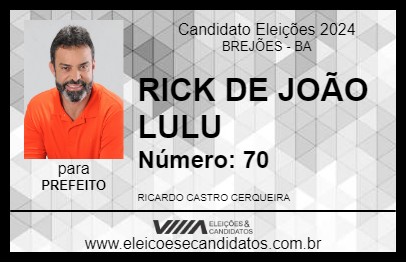 Candidato RICK DE JOÃO LULU 2024 - BREJÕES - Eleições