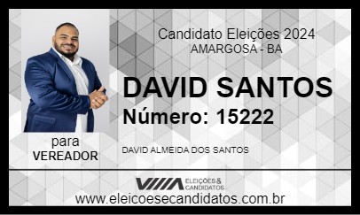 Candidato DAVID SANTOS 2024 - AMARGOSA - Eleições