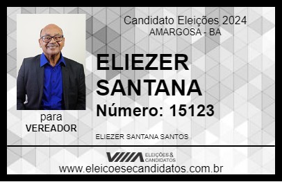 Candidato ELIEZER SANTANA 2024 - AMARGOSA - Eleições