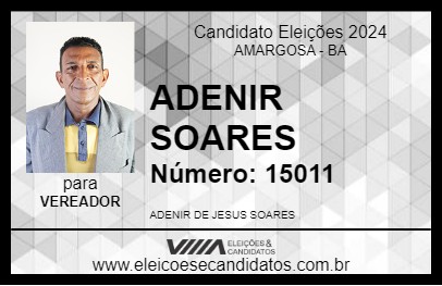 Candidato ADENIR SOARES 2024 - AMARGOSA - Eleições